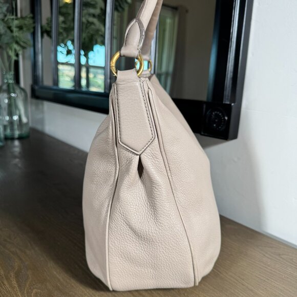 Marc by Marc Jacobs Q Hillier Pebbled Leather Hobo – Taupe - Picture 5 of 13